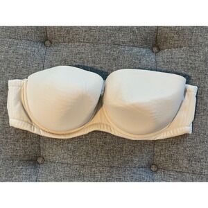 Cacique Strapless‎ Bra Size 40C Beige Padded Convertible Comfortable